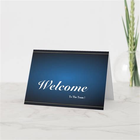 Welcome To The Team, Welcome Card, Blue Backgrounds, Personalised ...