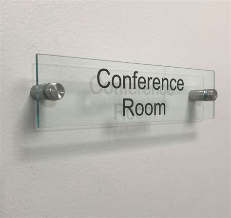 Clear Acrylic Conference Room Signs for Offices - Napnameplates.com