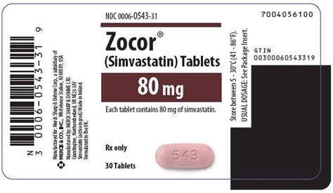 Zocor - FDA prescribing information, side effects and uses