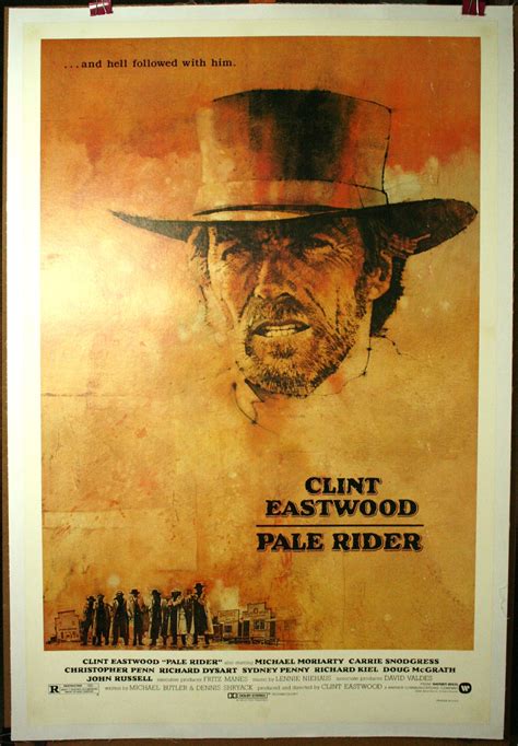 PALE RIDER – Clint Eastwood western poster on Linen