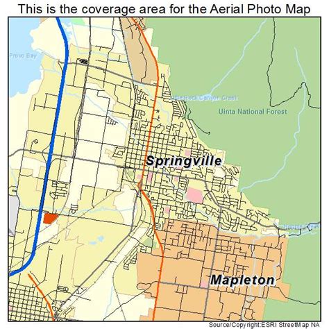 Aerial Photography Map of Springville, UT Utah