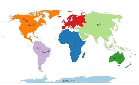 Labeled World Map 7 Continents 352452-World Map 7 Continents Labeled