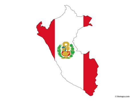 Flag Map of Peru | Free Vector Maps | Flag drawing, Flag, Peru