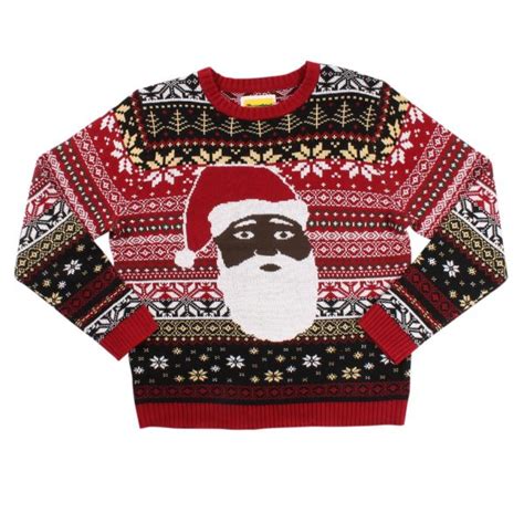 Black Santa - The Night Before - Christmas Sweater - PopCult Wear