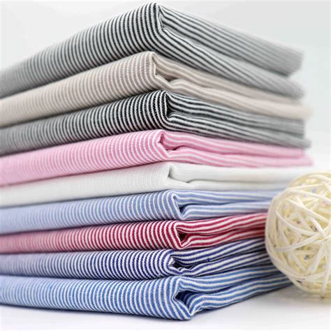 Pure cotton striped shirt fabric Soft thin cloth Handmade Sewing DIY ...