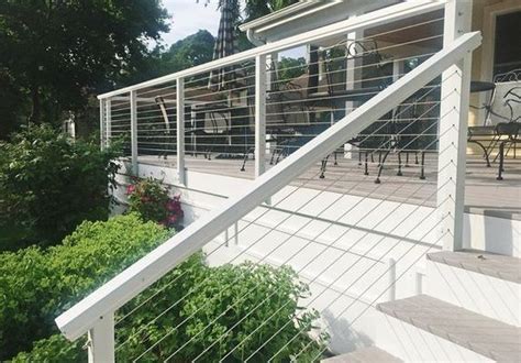 White Aluminum Cable Railing - Oconomowoc, WI | Railings outdoor, Patio ...