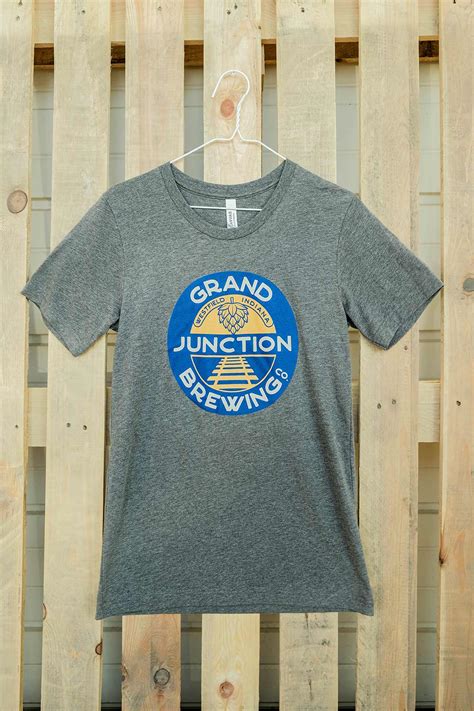 Light Gray Hops & Tracks T-Shirt - Grand Junction Brewing Co.