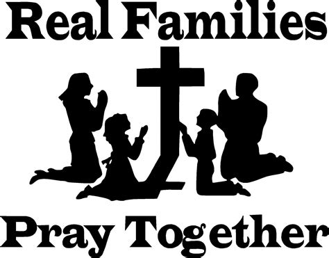 christian family praying together - Clip Art Library