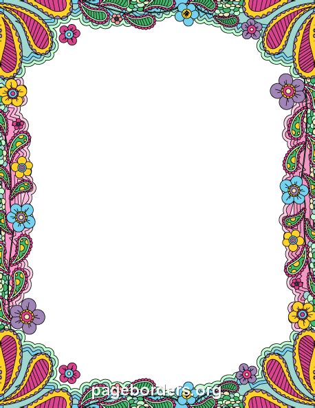 Colorful Doodle Border: Clip Art, Page Border, and Vector Graphics