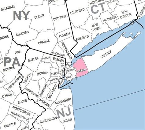 Nassau County New York Map - Amargo Marquita