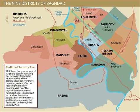 Baghdad City Districts - Mapsof.Net