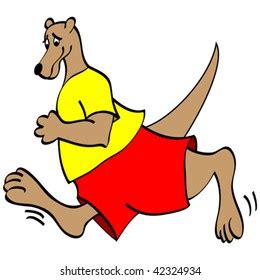 611 Cartoon Kangaroo Running Stock Vectors, Images & Vector Art ...