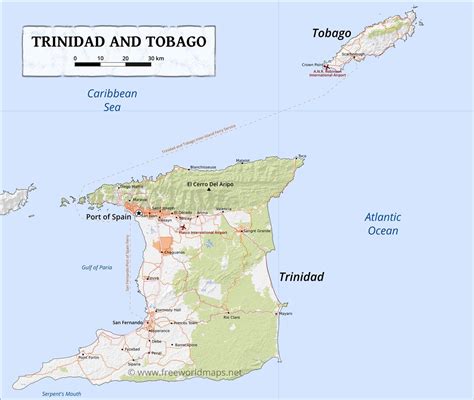 Map Of Trinidad And Tobago World Map 6336 | The Best Porn Website