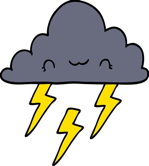 cartoon storm cloud 12138148 Vector Art at Vecteezy