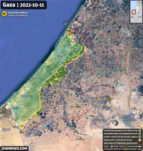 Latest Military Developments Around Gaza Strip, 11 October 2023 (Map ...