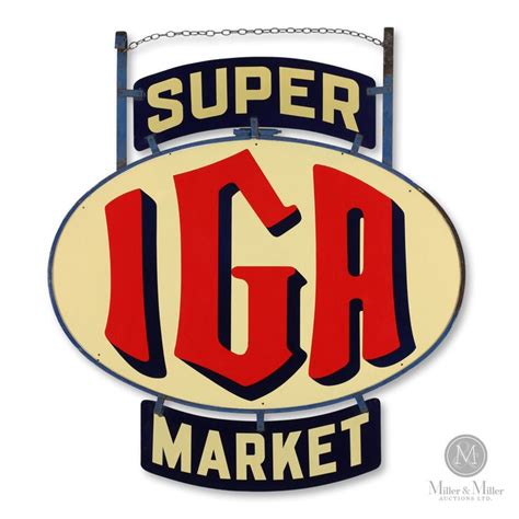 IGA Super Market Porcelain Sign | Porcelain signs, Iga, Porcelain