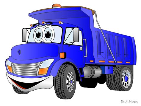 "Blue Cartoon Dump Truck" by Graphxpro | Redbubble