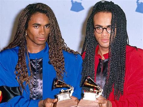 Milli Vanilli on February 21 1990 attend 32nd Annual Grammy Awards at ...