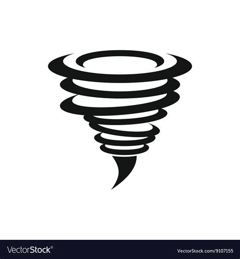 Tornado icon simple style Royalty Free Vector Image