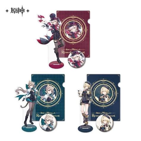 Fontaine Expo Lyney, Lynette, & Freminet (Standee, Clear File, & Badge ...