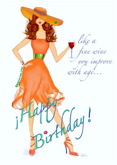 🎈Like a fine wine you improve with age... | Happy birthday wishes cards ...