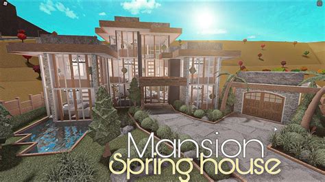 Bloxburg: Mansion Modern Spring (NO LARGE PLOT) || House Build ...