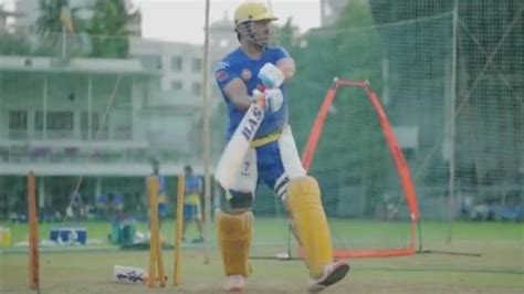 MS Dhoni unleashes his helicopter shot in nets as CSK gear up for IPL ...