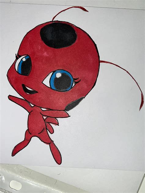 [OC] I got new markers and decided to draw Tikki 🐞 : r/miraculousladybug