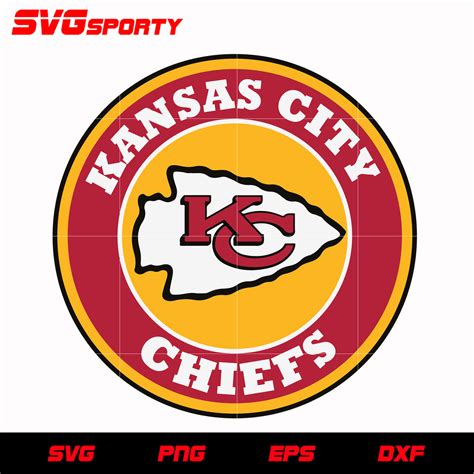 Kansas City Chiefs Logo Circle svg, nfl svg, eps, dxf, png, digital fi ...