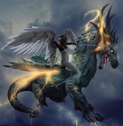 Download Angel, Dragon, Fantasy. Royalty-Free Stock Illustration Image ...