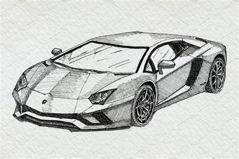 Supercars Sports Car Clipart Pack | Car drawings, Cool car drawings ...