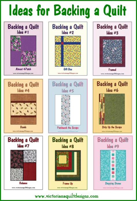 Quilt Backing Ideas from Victoriana Quilt Designs