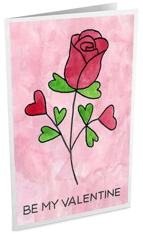 How to Draw a Rose for Valentine's Day Tutorial & Coloring Page