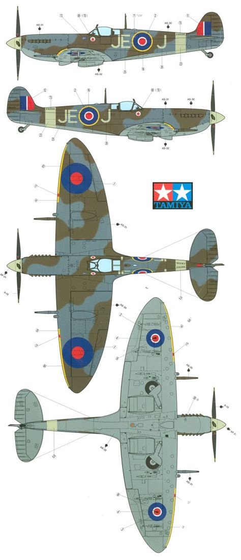 Supermarine Spitfire Mk.IX RAF Camouflage Color Profile and Paint Guide ...