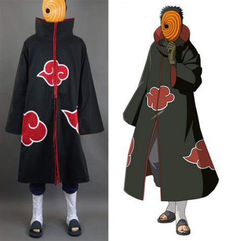 Buy Naruto Akatsuki Tobi Uchiha Obito Robe Cloak Coat Resin Mask ...