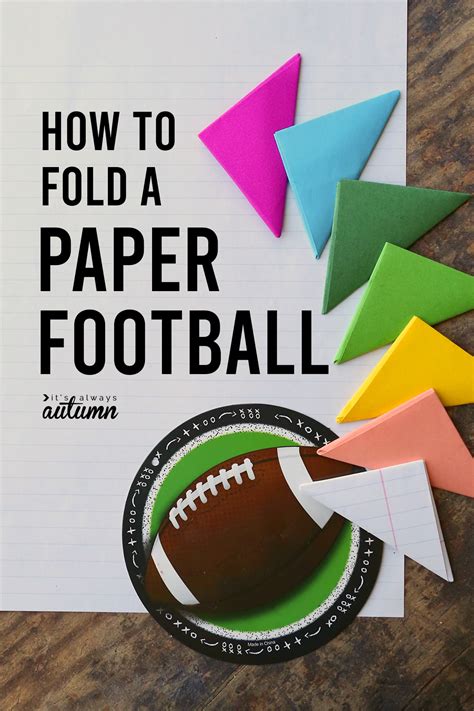 How to Make a Paper Football - It's Always Autumn