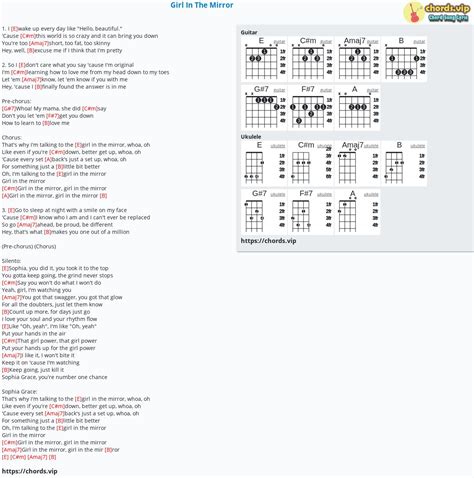 Chord: Girl In The Mirror - tab, song lyric, sheet, guitar, ukulele ...