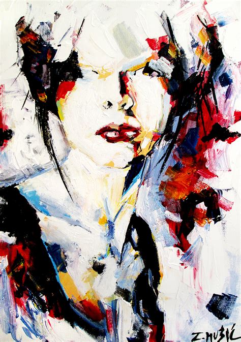 abstract-portrait -acrylic-on-canvas-contemporary-art-painting- Zlatko ...