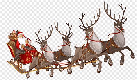 Free download | Santa Claus Reindeer Sled, Santa Sled s, antler ...