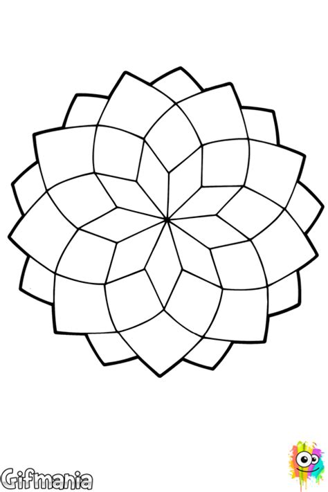 Dibujo de Mandala Fácil para Colorear | Mandala sencilla, Mandalas ...