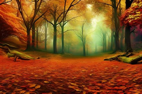 Autumn Forest Landscape Background Graphic by Fstock · Creative Fabrica