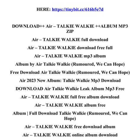 download_air_talkie_walkie_album_mp3_zip.pdf | DocDroid