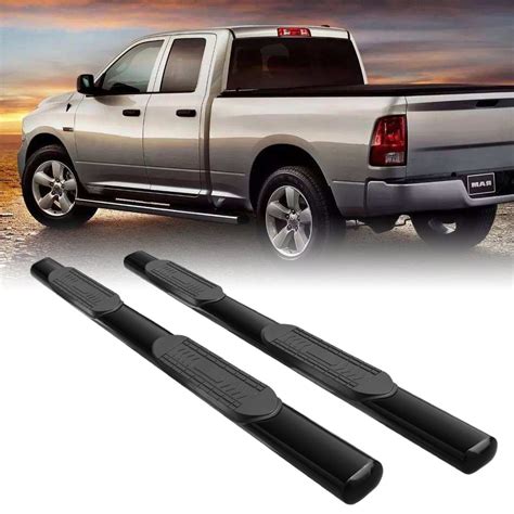 HERCHR 5 Black Oval Running Boards For 2007-2018 Toyota Tundra Double ...