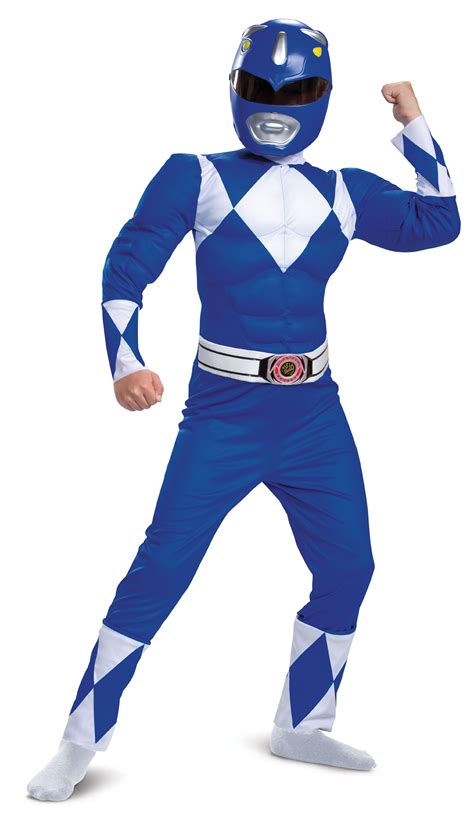 Buy Disguise Blue Power Rangers Classic Muscle Boys Halloween Fancy ...