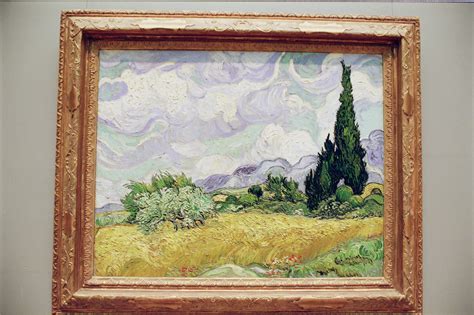 Vincent Van Gogh Wheat field with Cypresses