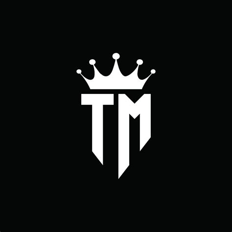 TM logo monogram emblem style with crown shape design template 4235579 ...