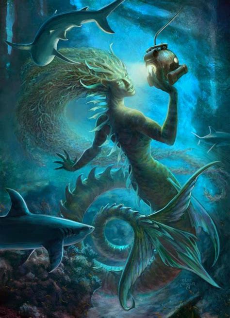 Siren by Lee Moyer | Mystical creatures, Mermaid art, Mermaids and mermen