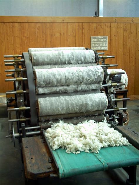 An industrial carding machine which brushes fibres | Textile ...