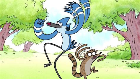 Download Dancing Mordecai And Rigby Wallpaper | Wallpapers.com