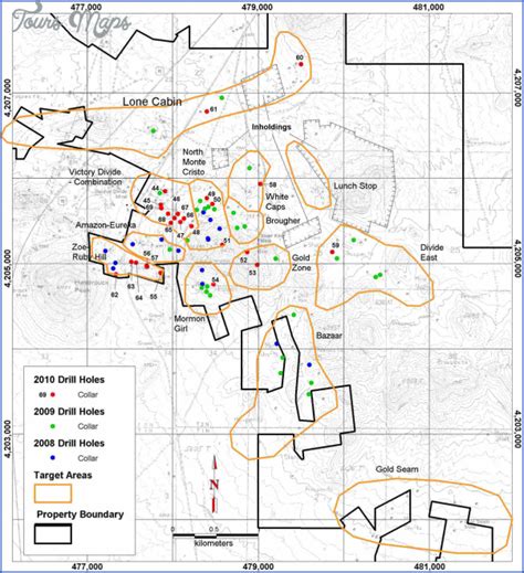 Tonopah Nevada Map - ToursMaps.com